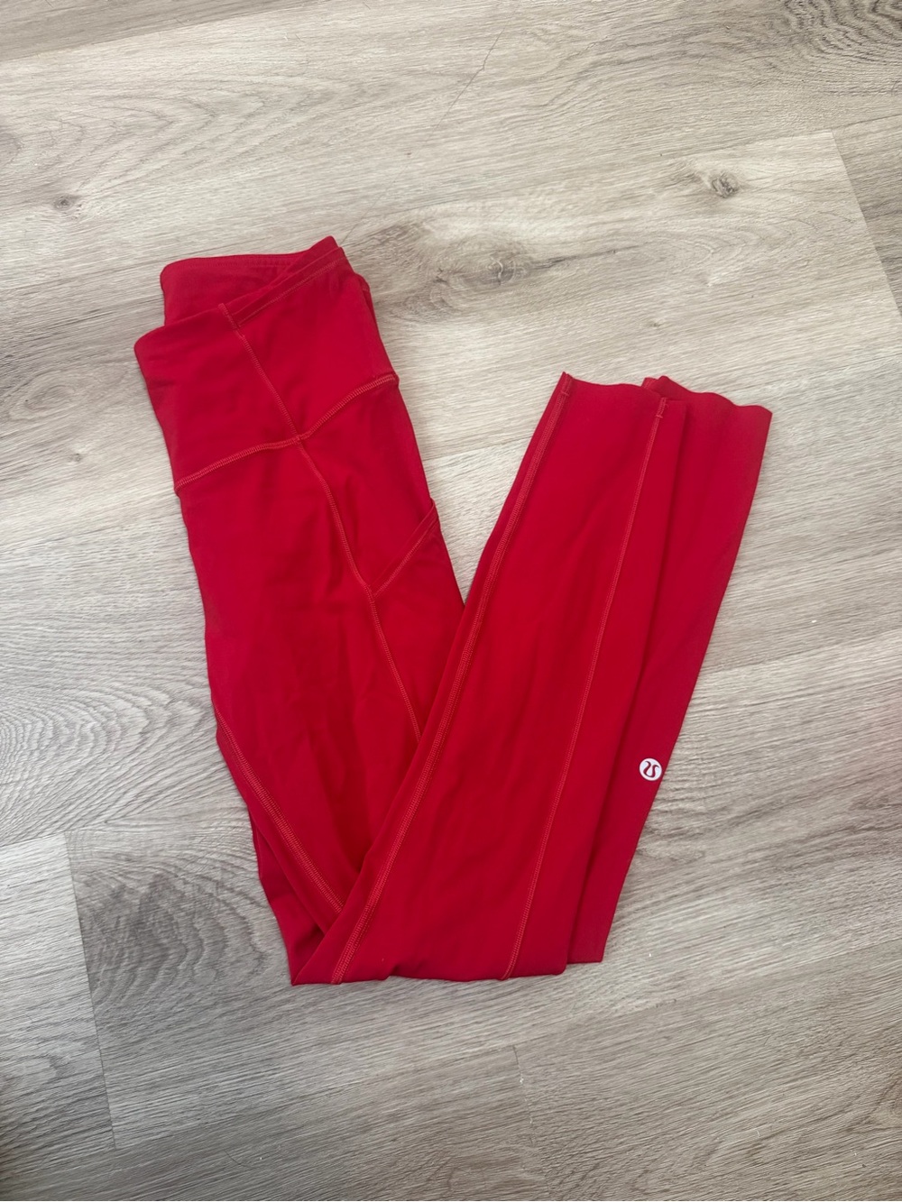 Red lululemon leggings size 4